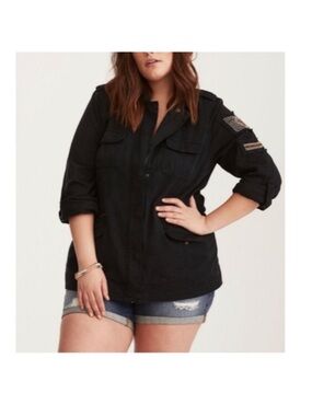 Torrid Twill Utility Military Inspired Jacket